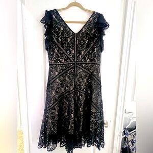 Black lace cocktail dress